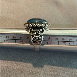Carolyn Pollack Silver and Blue Ring with Turquoise Stone